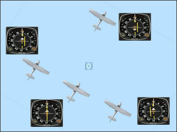 NAV gauge indication - aircraft location in relation to the VOR station. - Navigation - Flight Simulator X - Game Guide and Walkthrough