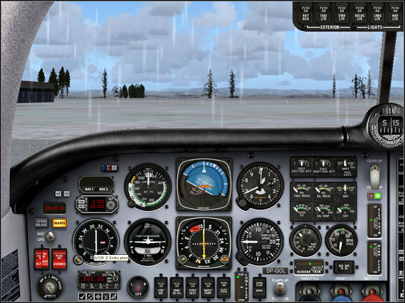 Our cockpit in Cold & Dark mode. - In the aircraft ... - Exemplary flight: Mooney Bravo - Flight Simulator X - Game Guide and Walkthrough