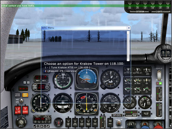 Requesting the flight clearance. - In the aircraft ... - Exemplary flight: Mooney Bravo - Flight Simulator X - Game Guide and Walkthrough