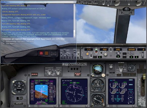 Approach clearance to ILS runway 17. - Landing - Exemplary flight: Boeing 737-800 - Flight Simulator X - Game Guide and Walkthrough
