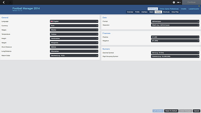All format preferences. - About the guide - Football Manager 2014 - Game Guide and Walkthrough