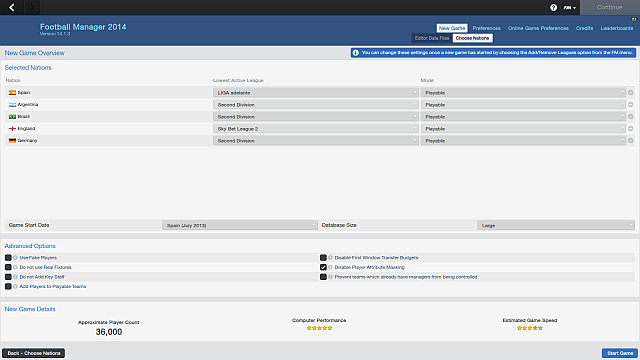 Initial leagues. - About the guide - Football Manager 2014 - Game Guide and Walkthrough