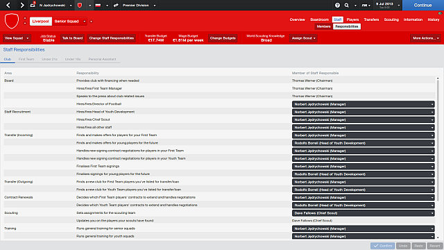 You can see whos the boss here. - First steps in a new club - Football Manager 2014 - Game Guide and Walkthrough