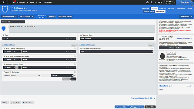 When you choose a player you want, who has a contract with another club, you can proceed to negotiations - Getting the player - negotiations - Transfers - Football Manager 2014 - Game Guide and Walkthrough