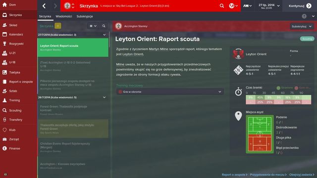 Preparations should begin with analysis of scout report, that includes the vital information about your rival - Scouts report - Match preparations - Football Manager 2015 - Game Guide and Walkthrough