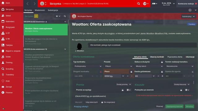 If you come to an agreement with a club and are given a green light to further actions, you can start the final part of fight for a player, that is negotiating with him - Negotiations with the player - Transfers - Football Manager 2015 - Game Guide and Walkthrough