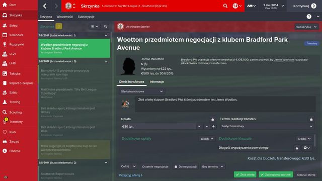 It is highly unlikely to happen that a club you show your offer agrees to it without negotiations - Negotiations with the club - Transfers - Football Manager 2015 - Game Guide and Walkthrough