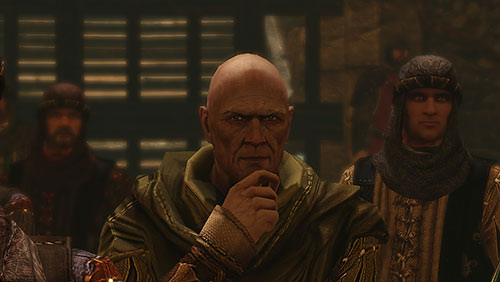 During the cut-scene notice the bald man in the crowd - its the Lord Harlton, crucial person in further chapters - For All the Days Gone By [MQ] - Chapter 2 - Alester Sarwyck - Game of Thrones - Game Guide and Walkthrough