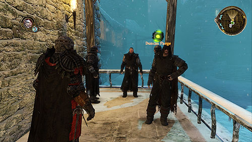 After arriving the Castle Black in the [13th chapter], youll see a Duncan with few soldiers holding your old fellow, Patrek by the entrance to the Common Hall - Rituals and Litanies [SQ] - Chapter 13 - Mors and Alester - Game of Thrones - Game Guide and Walkthrough