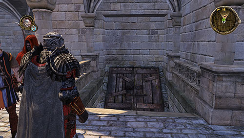 Go to the entrance to the arena, nearby the Harltons mansion - Light and Shadow [MQ] - p. 1 - Chapter 14 - Mors and Alester - Game of Thrones - Game Guide and Walkthrough