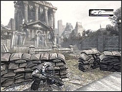 Take all the ammo and grenades and go upstairs - Trial by Fire - Act I: - Gears of War (XBOX360) - Game Guide and Walkthrough
