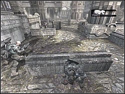 Just after that a hole appears and with it Locusts of course - Trial by Fire - Act I: - Gears of War (XBOX360) - Game Guide and Walkthrough