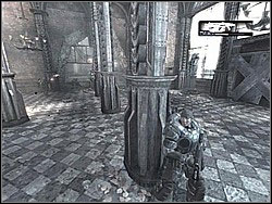 Get into the empty fountain and take a position - Fish in the Barrel/Fork in... - Act I: - Gears of War (XBOX360) - Game Guide and Walkthrough
