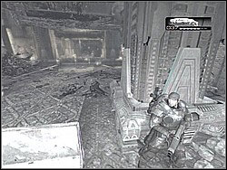 Get into the alley and inside the building - Outpost/Lethal Dusk - Act II: - Gears of War (XBOX360) - Game Guide and Walkthrough