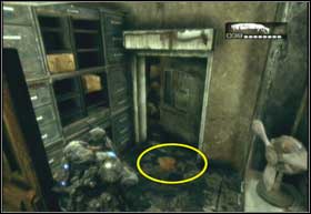 In the room with the grated window you will find the Memo: Dr Doug Sato - Gathering Storm - Origins - Gathering Storm - Gears of War 2 - Game Guide and Walkthrough