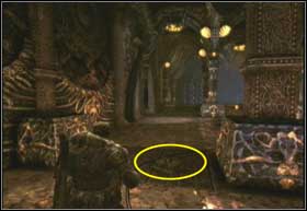 In the next chamber turn left immediately and behind the last column you will find the Locust Tablets - Hive - Royal Inquisition - Hive - Gears of War 2 - Game Guide and Walkthrough