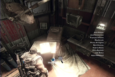 Leave your room and when you are in the corridor turn left and walk into first chamber - Chapter 1 - Anchored - Act I - Gears of War 3 - Game Guide and Walkthrough