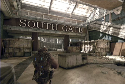 No matter what option you have chosen, after the battle get through the south gate - Chapter 5 - MVP - Act I - Gears of War 3 - Game Guide and Walkthrough