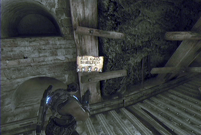 Destroy wooden beams on the left and enter to the cave with imulsion - Chapter 5 - Brothers to the End - Act III - Gears of War 3 - Game Guide and Walkthrough