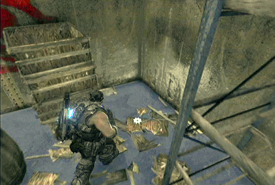 After the cut-scene wait until the elevator stops and enter to the gloomy shaft - Chapter 5 - Ascension - Act V - Gears of War 3 - Game Guide and Walkthrough