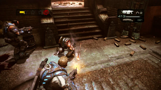 After clearing the area, go down - Old Town - Museum Of Military Glory - Gears of War: Judgment - Game Guide and Walkthrough