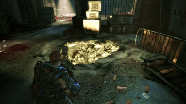 Now look inside the large room on the right - Archives - Museum Of Military Glory - Gears of War: Judgment - Game Guide and Walkthrough