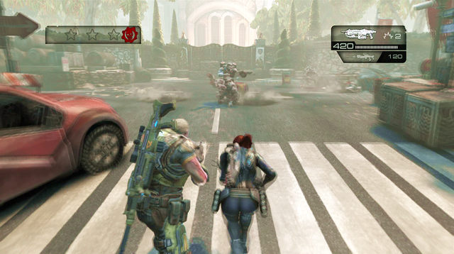 Go past the car wreckage, where you can find ammo crate and a Lancer - Windward Way - Seahorse Hills - Gears of War: Judgment - Game Guide and Walkthrough