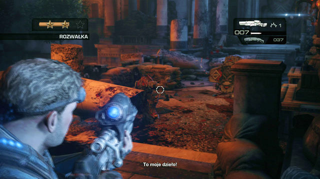 Thereafter a large group of enemies will come running from the other side of the hall (Boomers or Maulers among others) - Terrace - The Courthouse - Gears of War: Judgment - Game Guide and Walkthrough