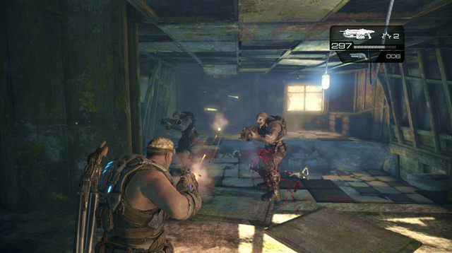 Go to the right side of the corridor, where enemy units will appear (they use hooked lines) - Straight to the Top - Aftermath - Gears of War: Judgment - Game Guide and Walkthrough