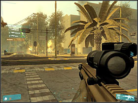 You should know that an enemy humvee will arrive here very shortly (#1) - [Mission 03] VIP 2 is down - Objective: Destroy the ADAT'S - [Mission 03] VIP 2 is down - Ghost Recon: Advanced Warfighter - Game Guide and Walkthrough