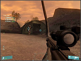 You can proceed to the bunker entrance (#1) - [Mission 04] Strong point - Objective: Destroy the bunkers - [Mission 04] Strong point - Ghost Recon: Advanced Warfighter - Game Guide and Walkthrough