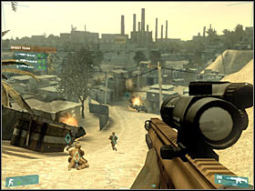 As you've probably suspected, the road leading to your destination is being occupied my massive enemy forces - [Mission 07] Quarterback - Objective: Reach drop point - [Mission 07] Quarterback - Ghost Recon: Advanced Warfighter - Game Guide and Walkthrough