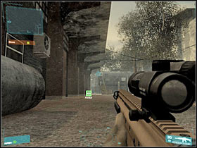 There are more targets in front of you (#1) - [Mission 08] Guardrail IX - Objective: Recover the football - [Mission 08] Guardrail IX - Ghost Recon: Advanced Warfighter - Game Guide and Walkthrough