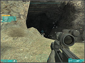 Go back to the main passageway and start moving north, towards the second cave - Act 1 / Mission 1 - part 3 - Act 1 - Ghost Recon: Advanced Warfighter 2 - Game Guide and Walkthrough