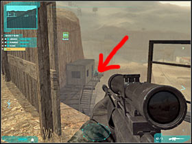 The second enemy soldier is standing on a lower level of the exact same construction (#1) - Act 1 / Mission 2 - part 2 - Act 1 - Ghost Recon: Advanced Warfighter 2 - Game Guide and Walkthrough