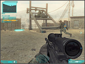 Once the area has been cleared, try moving (along with your sniper) to the left - Act 1 / Mission 2 - part 2 - Act 1 - Ghost Recon: Advanced Warfighter 2 - Game Guide and Walkthrough