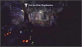 Pick up the glowing object again and proceed towards the gate - Level 7: Central Park Cemetery - part 2 - Walkthrough - Ghostbusters The Video Game - Game Guide and Walkthrough