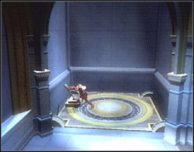Place the pillar on the next button and go to the elevator - Rhodes - Walkthrough - God of War 2 - Game Guide and Walkthrough