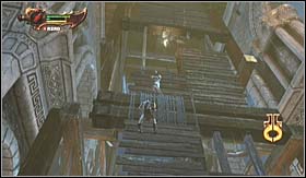 After a couple meters the platform will collapse and Kratos will grab onto a vertical wall - Walkthrough - Olympian Citadel - Walkthrough - God of War 3 - Game Guide and Walkthrough
