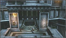 Once upstairs, head to the place showed on the left screen [LS] to find a hidden chest with a Phoenix Feather - Walkthrough - Olympian Citadel - Walkthrough - God of War 3 - Game Guide and Walkthrough