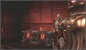 Before you leave Aphrodite's Chamber (during the first visit) through the Hyperion's gate, collect the items located in the room - Trophies - Minotaur Horns - Trophies - God of War 3 - Game Guide and Walkthrough