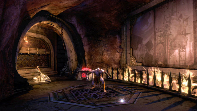 Standing at beasts corpses (you can approach them and read a short description) go to the corridor on left - Second fight with the Hand of Hecatonchires - Chapter 3: The Guard House - God of War: Ascension - Game Guide and Walkthrough