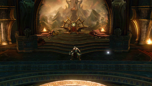 Youll be in front of the altar and wall painting - White Hourglass - Chapter 11: Delphi Catacombs - God of War: Ascension - Game Guide and Walkthrough