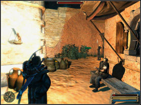 Diego sits on a bench near the Nafalem's house - Other - Quests - Gothic 3 - Game Guide and Walkthrough