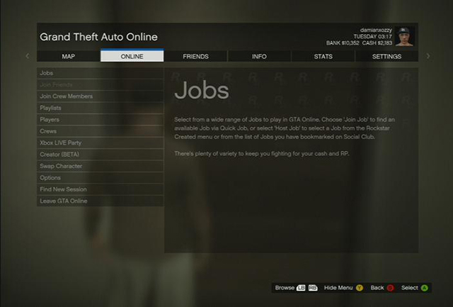 Game menu is very clear - Game menu and interaction menu - Grand Theft Auto Online - Game Guide and Walkthrough