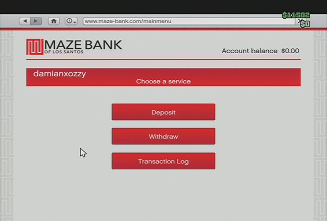 The website of the bank where you keep your money - Protect your money against other players - Money - Grand Theft Auto Online - Game Guide and Walkthrough