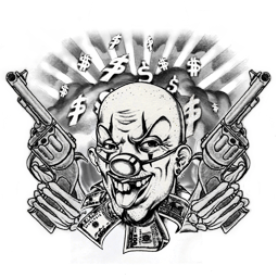 Clown Duel Wield Dollars tattoo - Awards - Grand Theft Auto Online - Game Guide and Walkthrough