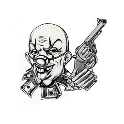 Clown and Gun tattoo - Awards - Grand Theft Auto Online - Game Guide and Walkthrough