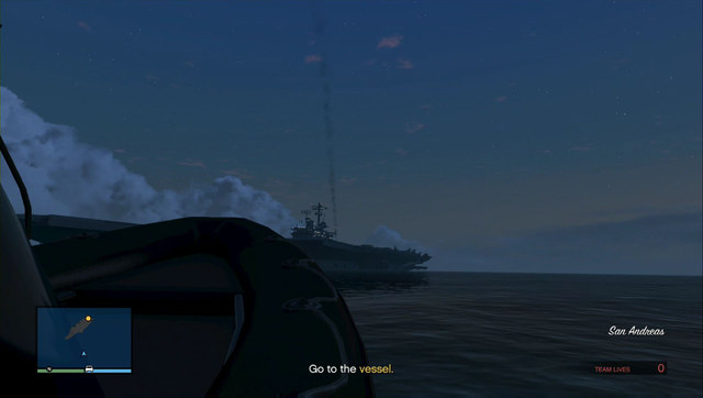 You can see the vessel from afar - Heist 3: Humane Raid - Heists (DLC) - Grand Theft Auto Online - Game Guide and Walkthrough