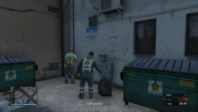 Collect the black bags lying next to the containers - Heist 4: Series A: Funding - Heists (DLC) - Grand Theft Auto Online - Game Guide and Walkthrough